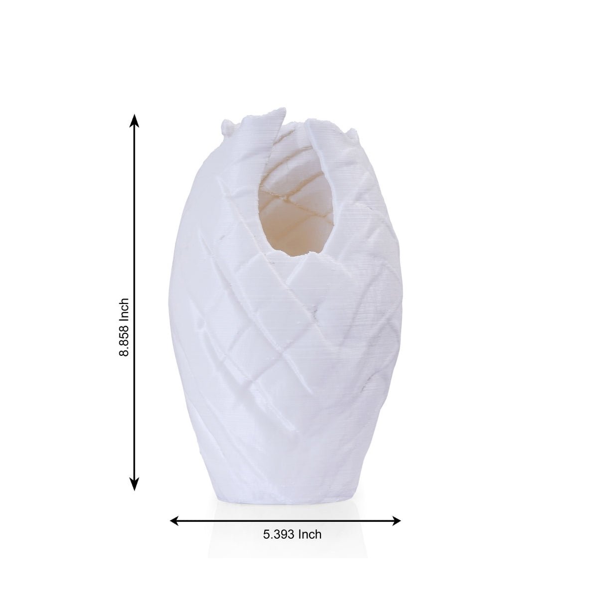 Rogue One Plant - Based Silk White Vase – Home Decor on Brown Living™. SKU: ROONEDPLIWA015. Img 4.