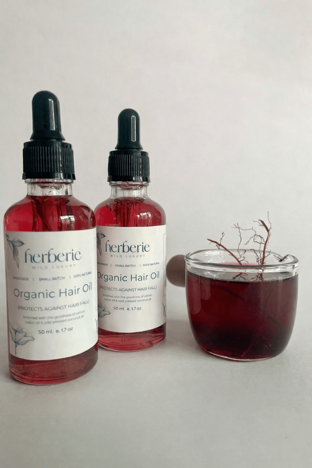 Root Revival Organic Hair Oil | Nourishing Herbal Hair Oil – Hair Oil on Brown Living™. SKU: RRHO-50. Img 3.