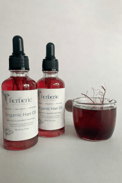 Root Revival Organic Hair Oil | Nourishing Herbal Hair Oil – Hair Oil on Brown Living™. SKU: RRHO-50. Img 3.