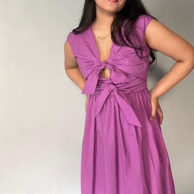 Rosalia Dress – Elegant Cotton Midi Dress for Casual & Evening Wear – Womens Dress on Brown Living™. SKU: ER - ROSALIA - DRS - XS - 001. Img 1.