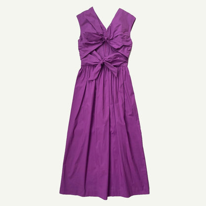 Rosalia Dress – Elegant Cotton Midi Dress for Casual & Evening Wear – Womens Dress on Brown Living™. SKU: ER - ROSALIA - DRS - XS - 001. Img 4.