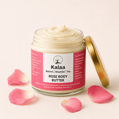 Rose Body Butter Deep Nourishing Hydrating Skin Cream 120 gm – Body Butter on Brown Living™. SKU: ROSBTR. Img 4.