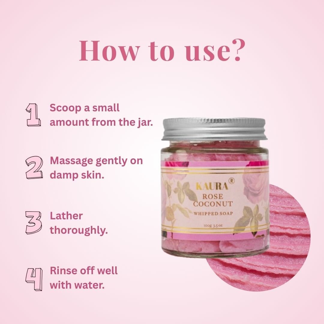 Rose Coconut Whipped Soap for Gentle Cleaning | 120g – Body Soap by Kaura available on Brown Living™. . SKU: KI376. Img 8.