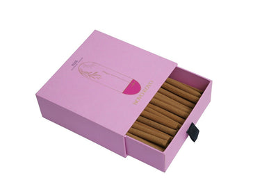 Rose Dhoop Sticks | 50 Fragrant Sticks with Reusable Holder – Home Decor on Brown Living™. SKU: ROID015. Img 1.