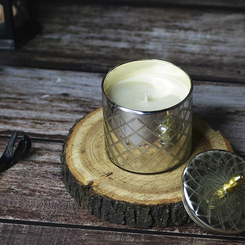 Rose Diamond Glass Luxury Soy Wax Candle | Verified Sustainable Candles & Fragrances on Brown Living™