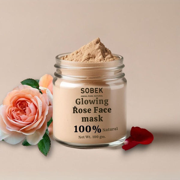 Rose Glowing Powder Face Mask Pack 100 g | Verified Sustainable by Brown Living™