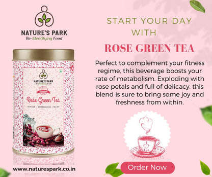 Rose Green Tea Can (125 g) | Verified Sustainable by Brown Living™