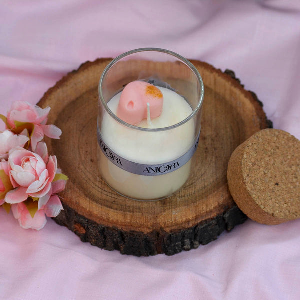 Rose Heart Jar Soy Wax Candle | Verified Sustainable Candles & Fragrances on Brown Living™