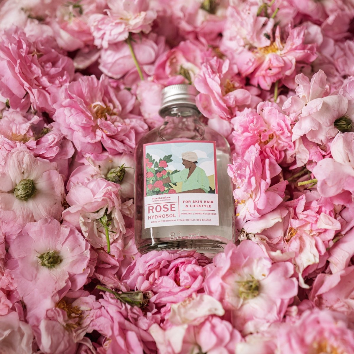 Rose Hydrosol 90ml – After Shave Mist by HERITAGE BOX available on Brown Living™. . SKU: HBRW01. Img 1.