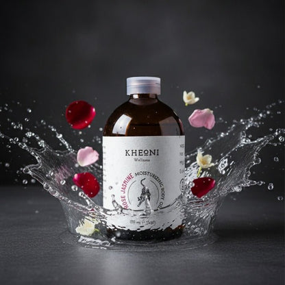 Rose Jasmine Moisturizing Body Oil - 100 ml – Body Oil on Brown Living™. SKU: FFBORJ10L. Img 7.