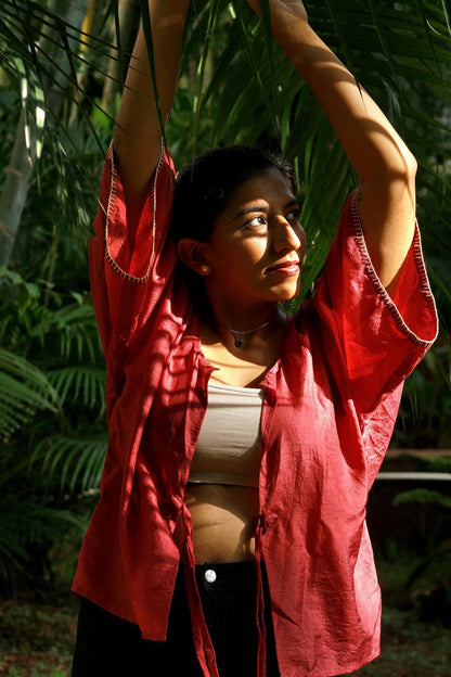 Rose Kimono | Elegant & Flowy Layer for Women in Mulberry Silk – Womens Blouse on Brown Living™. SKU: RK02. Img 3.