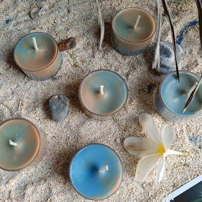 Rose Petals & Gold Foil Tealight - Set of 6 (Lavendar) – Candles & Fragrances by Rasa Home available on Brown Living™. Bali Breeze Tealight - Set Of 6 . SKU: BBTL_N. Img 3.