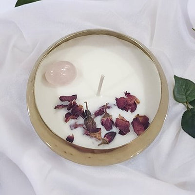 Rose Quartz Urli Soy Wax Candle – Candles & Fragrances on Brown Living™. SKU: BL_ASC_RQ. Img 4.