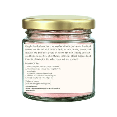 Rose Radiance Face Pack | Skin Glow & Brightening | 75g – Face Pack on Brown Living™. SKU: ECOTYL00067. Img 6.