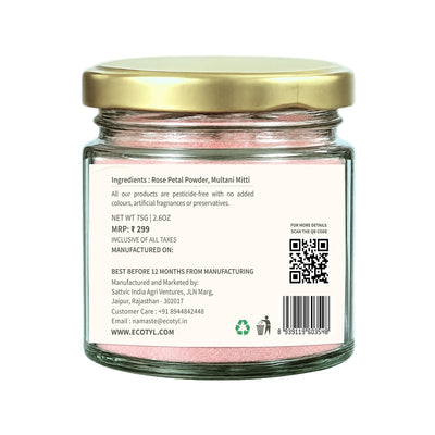 Rose Radiance Face Pack | Skin Glow & Brightening | 75g – Face Pack on Brown Living™. SKU: ECOTYL00067. Img 7.