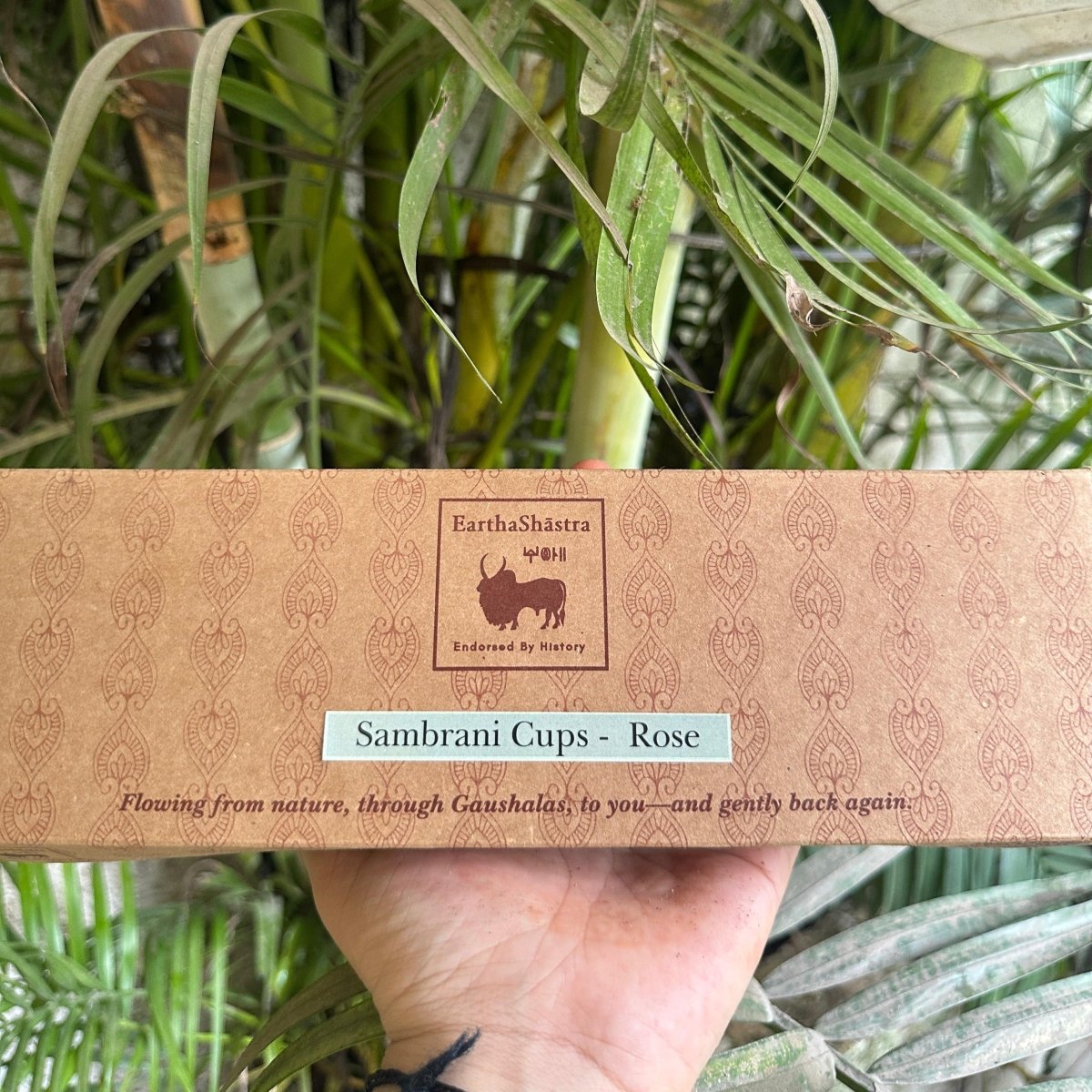 Rose Sambrani Cups – Natural Fragrance for Puja – Pooja Needs by Gau Nirantar Pvt. Ltd. available on Brown Living™. . SKU: CD104. Img 1.