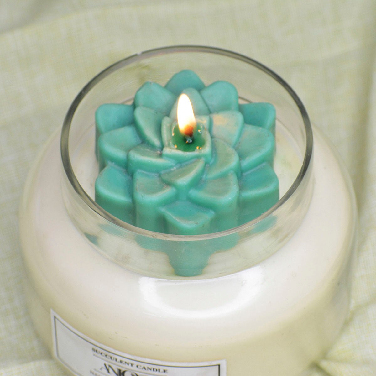 Rose Succulent Soy Wax Candle | Verified Sustainable by Brown Living™