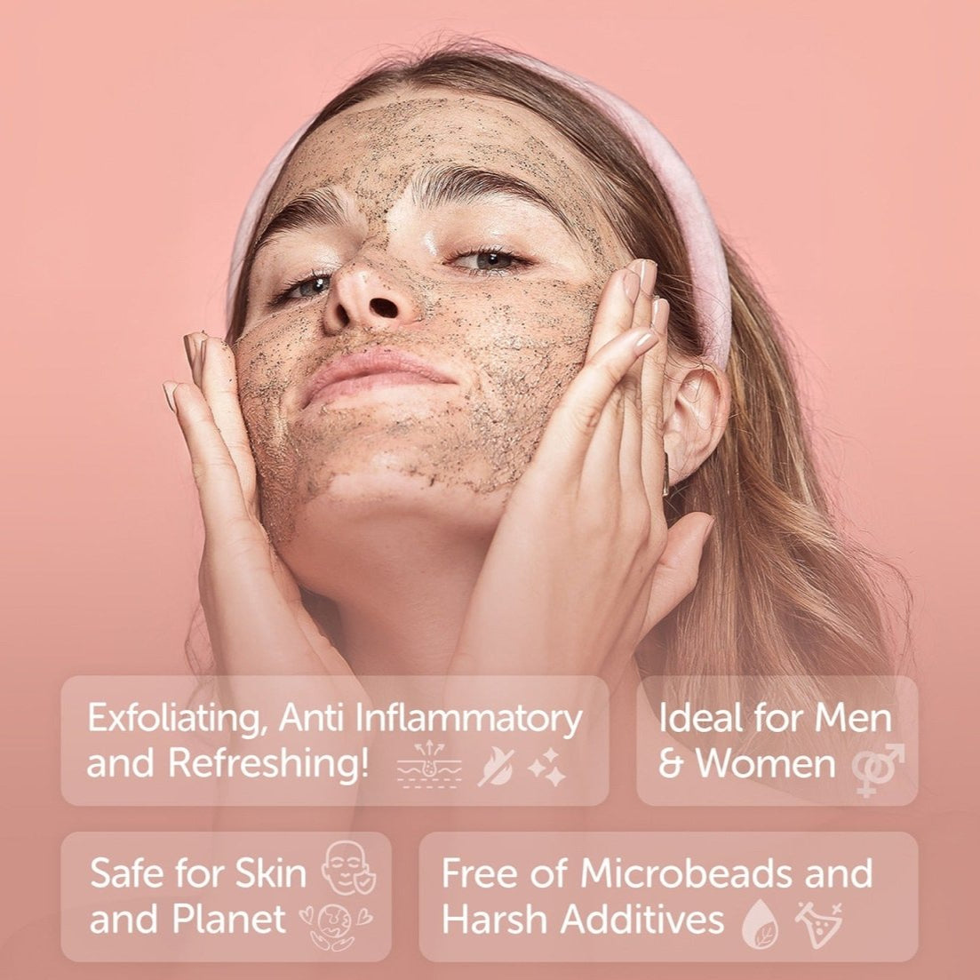 Rosehip & Shea Butter Exfoliating Herbal Scrub for Face & Body - 150g – Face Scrub by SATOPRADHAN available on Brown Living™. . SKU: 3BC_HFS - 15T. Img 2.