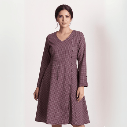 Rosewood Bindu Dress – Elegant Ethnic & Casual Wear for Women – Womens Dress on Brown Living™. SKU: KD09017. Img 1.