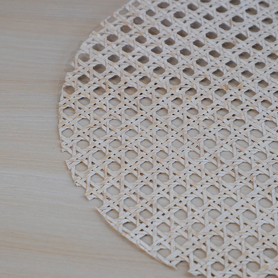 Round White Wash Placemat – Handmade, Eco - Friendly Table Decor – Home Decor on Brown Living™. SKU: RoundWhiteWashplacemat. Img 3.