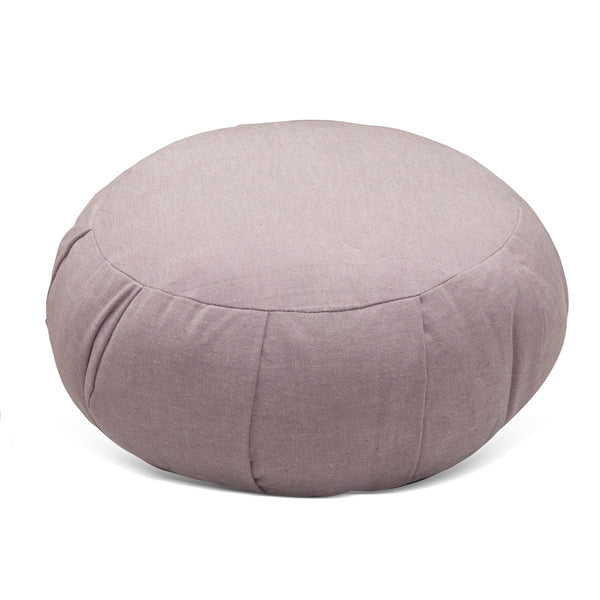 Round Zafu Meditation and Yoga Cushion - Filled with Cotton - Lavender | Verified Sustainable by Brown Living™