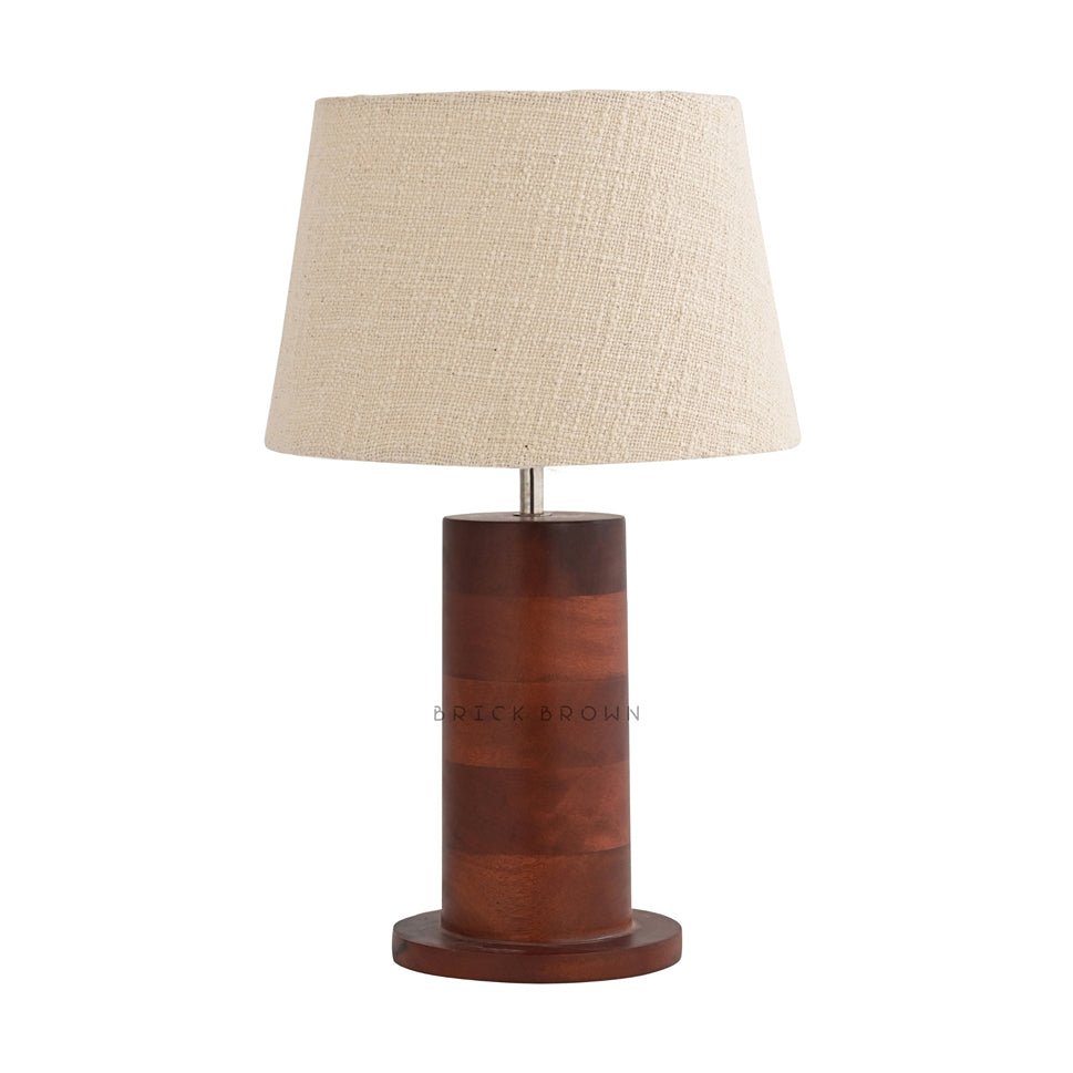 Rounded Twist Night Lamp | Handcrafted Mango Wood Table Lamp | Verified Sustainable by Brown Living™