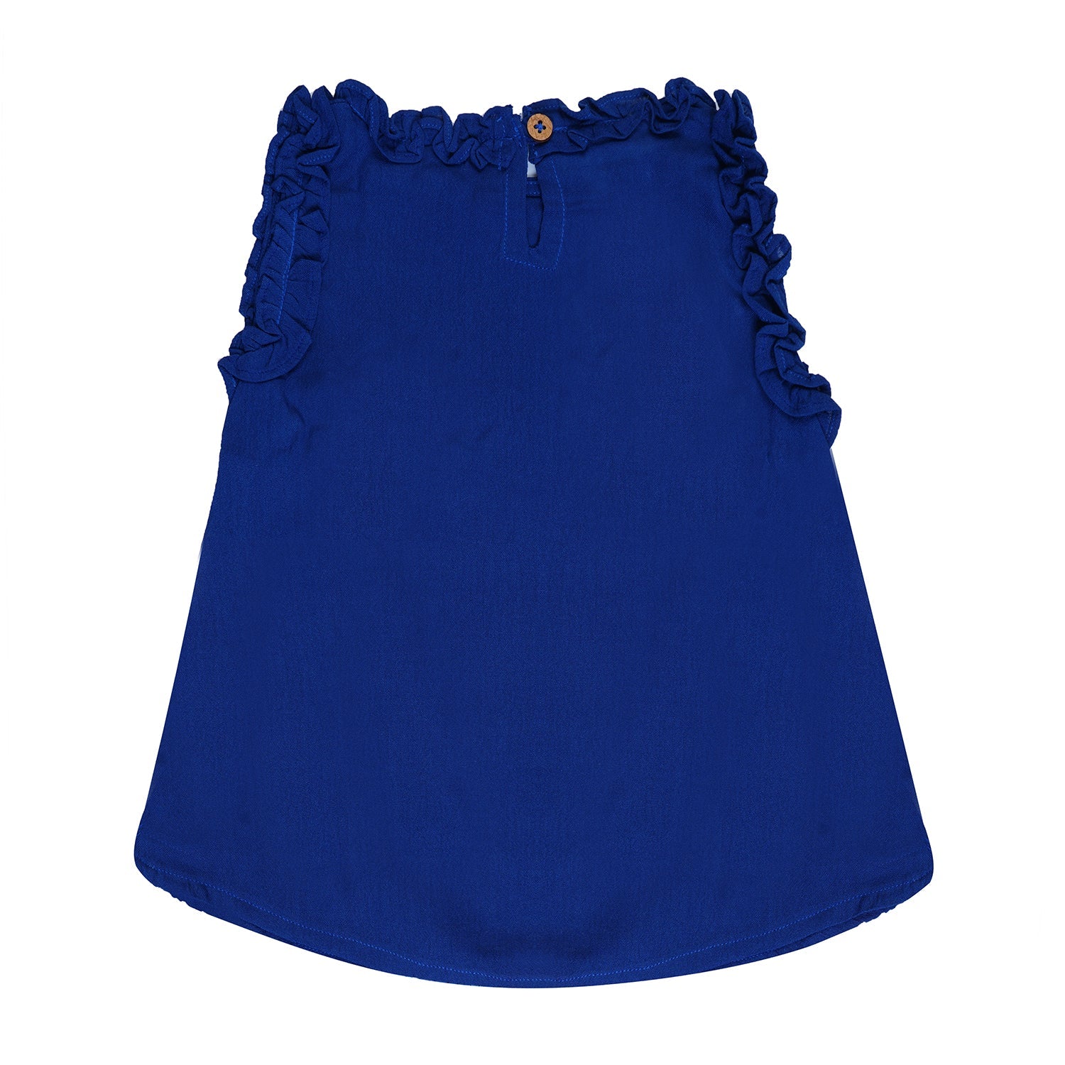 Royal Blue Top & Printed Shorts Set For Girls | Regular Fit – Kids Daywear Sets on Brown Living™. SKU: PG163_1. Img 4.