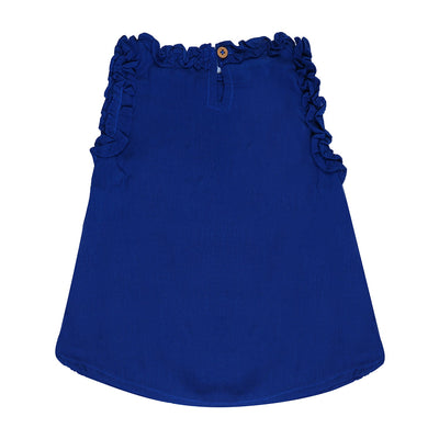 Royal Blue Top & Printed Shorts Set For Girls | Regular Fit – Kids Daywear Sets on Brown Living™. SKU: PG163_1. Img 4.