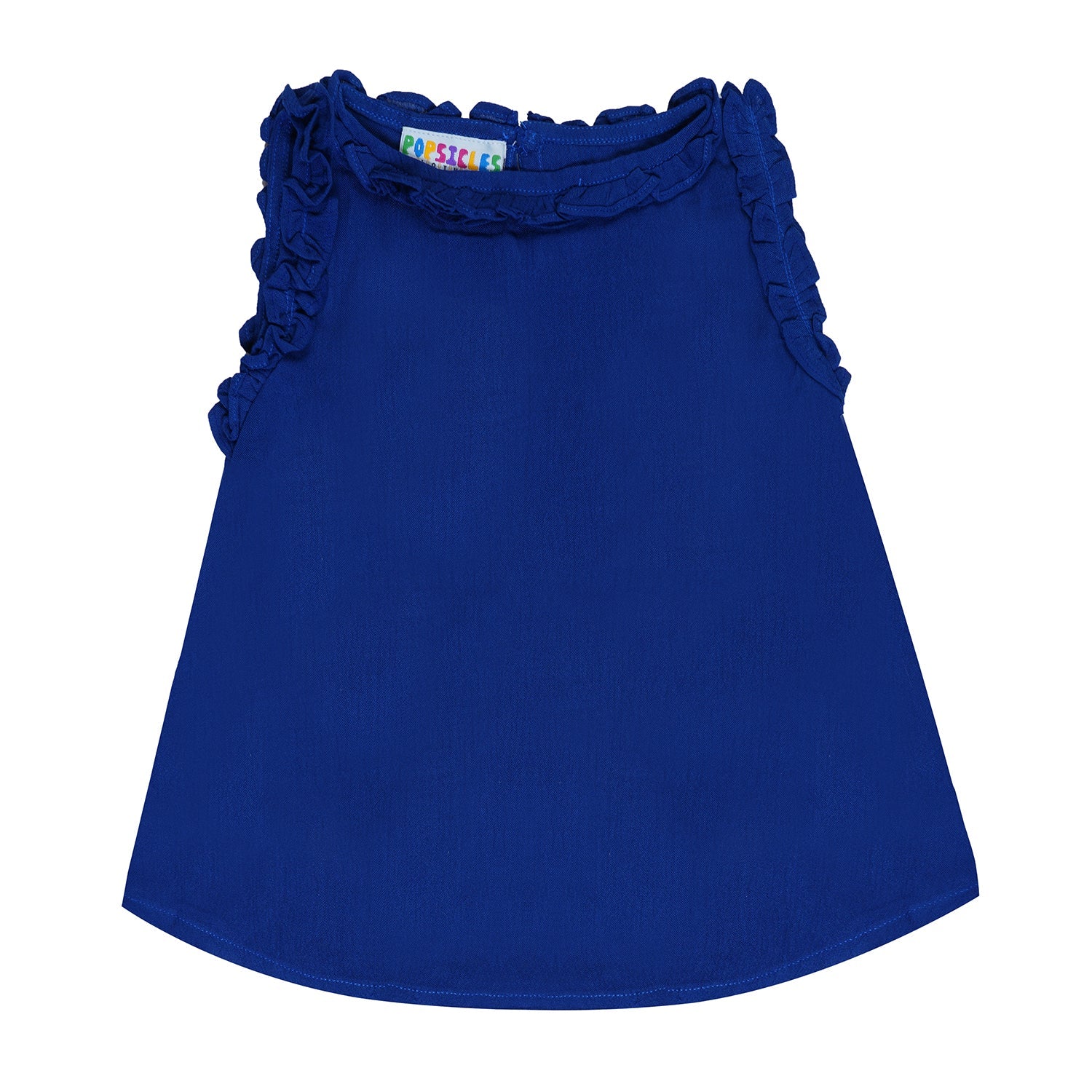 Royal Blue Top & Printed Shorts Set For Girls | Regular Fit – Kids Daywear Sets on Brown Living™. SKU: PG163_1. Img 3.