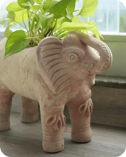 Royal Elephant Earthen Planter – Pots & Planters by Swadeh available on Brown Living™. . SKU: A0_plt_0070. Img 2.