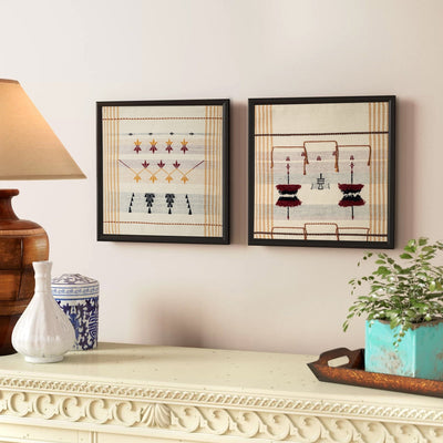 Rungu Fabric Wall Art – 15 x 17 Inches | Handcrafted Textile - Unframed – Wall Decor on Brown Living™. SKU: UD00000209. Img 2.