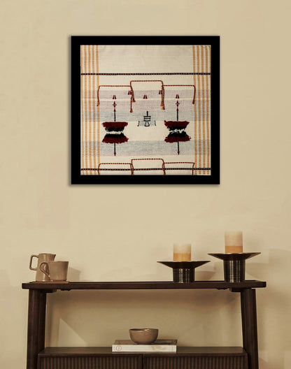 Rungu Fabric Wall Art – 15 x 17 Inches | Handcrafted Textile - Unframed – Wall Decor on Brown Living™. SKU: UD00000209. Img 1.