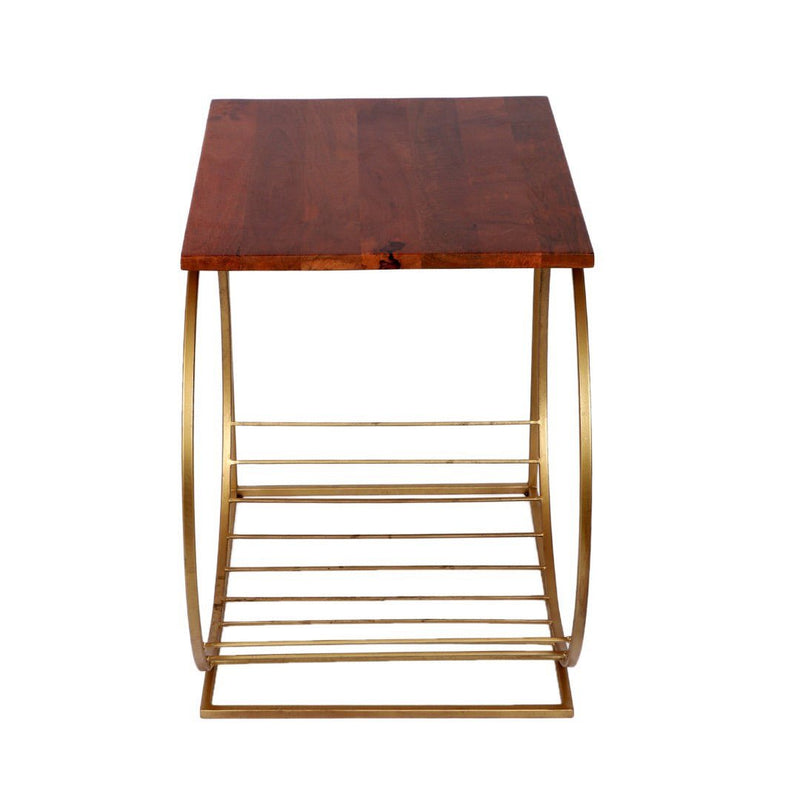 Running Wheel Accent Wooden Table | Verified Sustainable Decor & Artefacts on Brown Living™