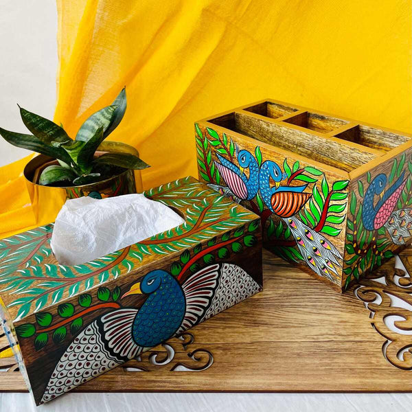 Rupshi Hamper- Hancrafted Multipurpose Holder and Tissue Box | Verified Sustainable Gift Giving on Brown Living™