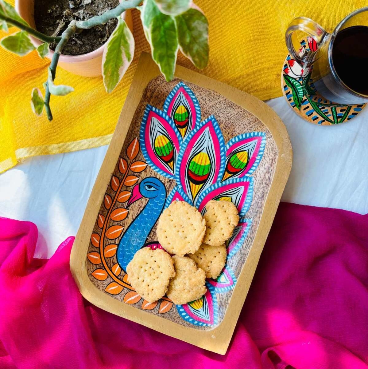 Rupshi Hamper - Handcrafted Platter and Multipurpose Holder | Verified Sustainable by Brown Living™