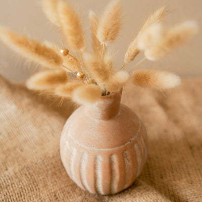 Rustic Ceramic Décor Vase – Vases on Brown Living™. SKU: V-389. Img 3.