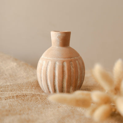 Rustic Ceramic Décor Vase – Vases on Brown Living™. SKU: V-389. Img 1.