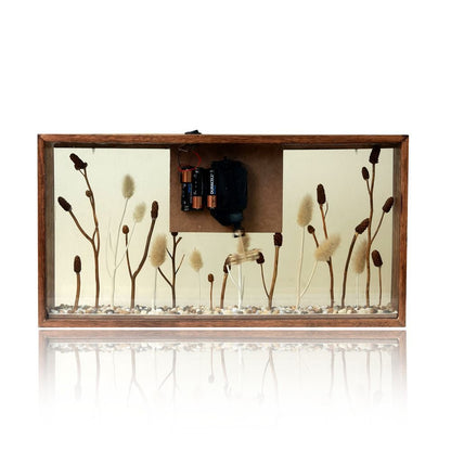 Rustic Harvest Natural Wood Clock | Handcrafted Desk Oragniser Clock – Home Decor on Brown Living™. SKU: CL-RH. Img 5.