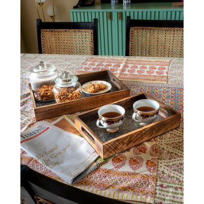 Rustic Mango Wood Tray Set of 2 | Handcrafted Serving & Decor Trays – Trays & Platters on Brown Living™. SKU: ANTRMTHKGB. Img 3.