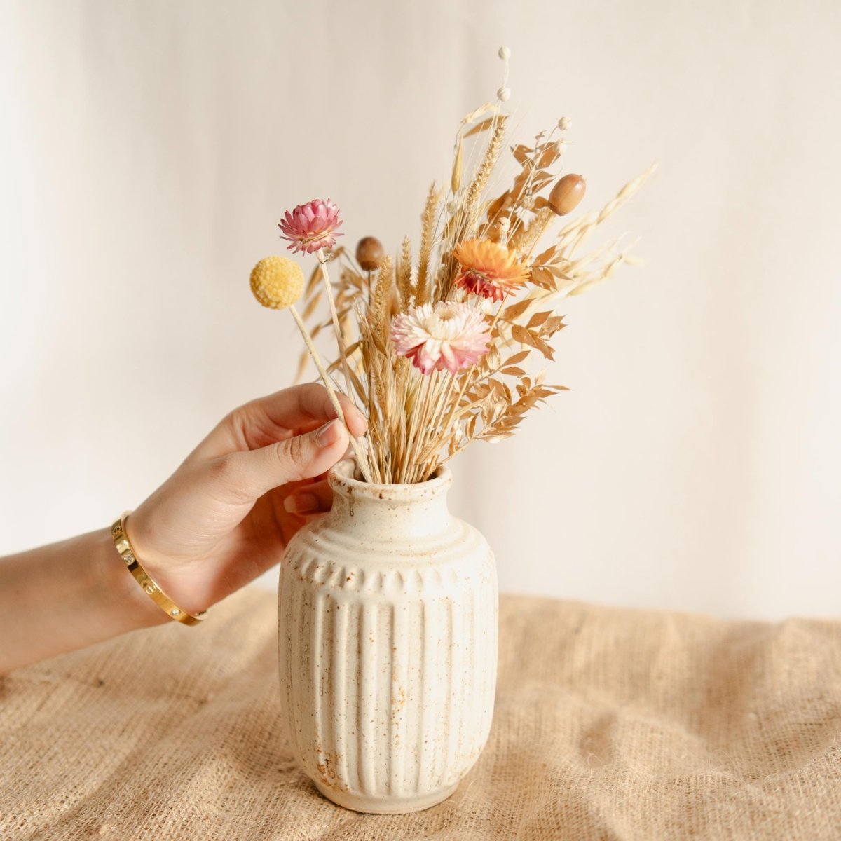 Rustic Pottery Family - Handmade Vase Set of 3 – Home Decor by ArteCasa available on Brown Living™. . SKU: V - 353. Img 2.