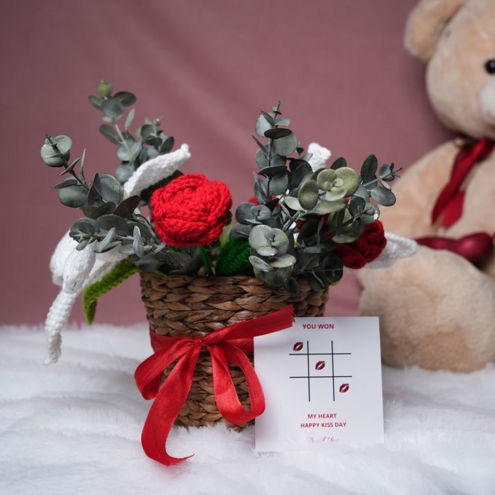 Rustic Romance Handwoven Bamboo Basket | Sustainable Storage Décor – Home Decor on Brown Living™. SKU: GB-399. Img 3.