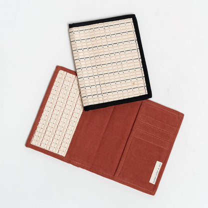 Saad Hand - Woven Passport Holder | Artisan Travel Document Sleeve – Passport Wallet on Brown Living™. SKU: S24WSAADPASS215-CB. Img 2.