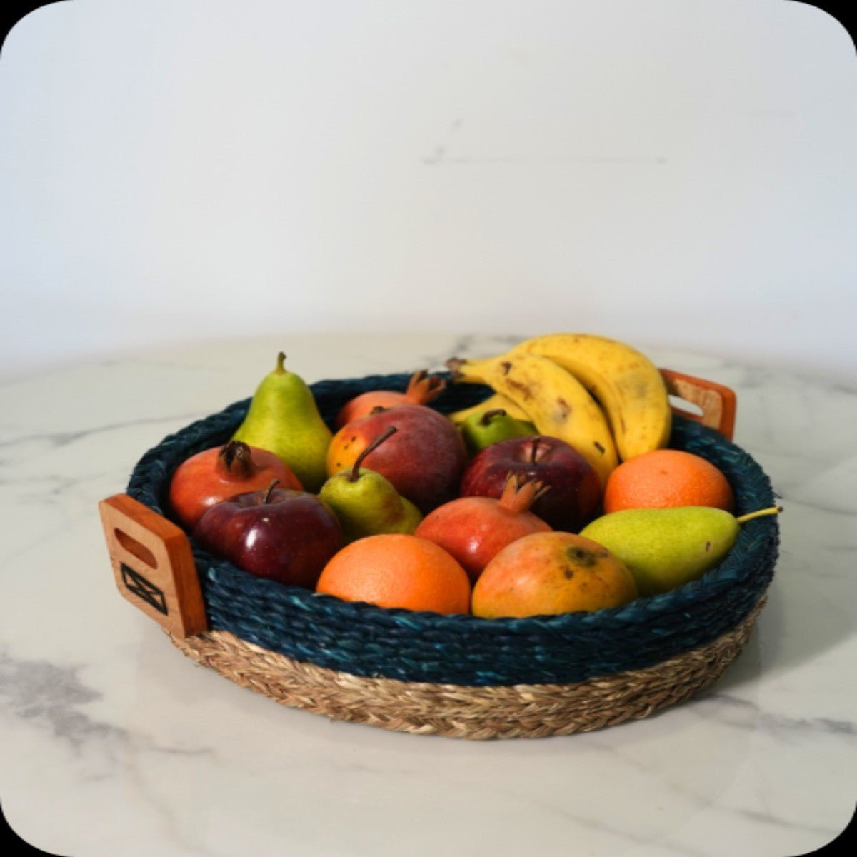 Sabai Grass Multi - purpose Basket with handle – Baskets & Boxes by Swadeh available on Brown Living™. Marigold Blaze Origin . SKU: C0_sab_00063. Img 6.