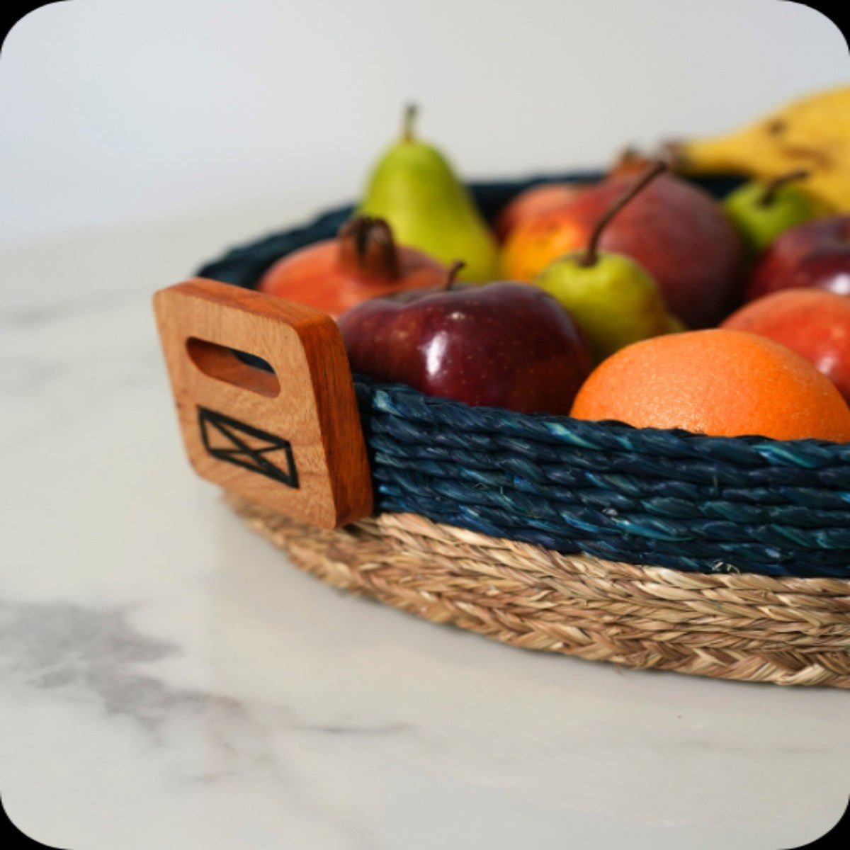 Sabai Grass Multi - purpose Basket with handle – Baskets & Boxes by Swadeh available on Brown Living™. Turquoise Trail Origin . SKU: C0_sab_00061S. Img 2.