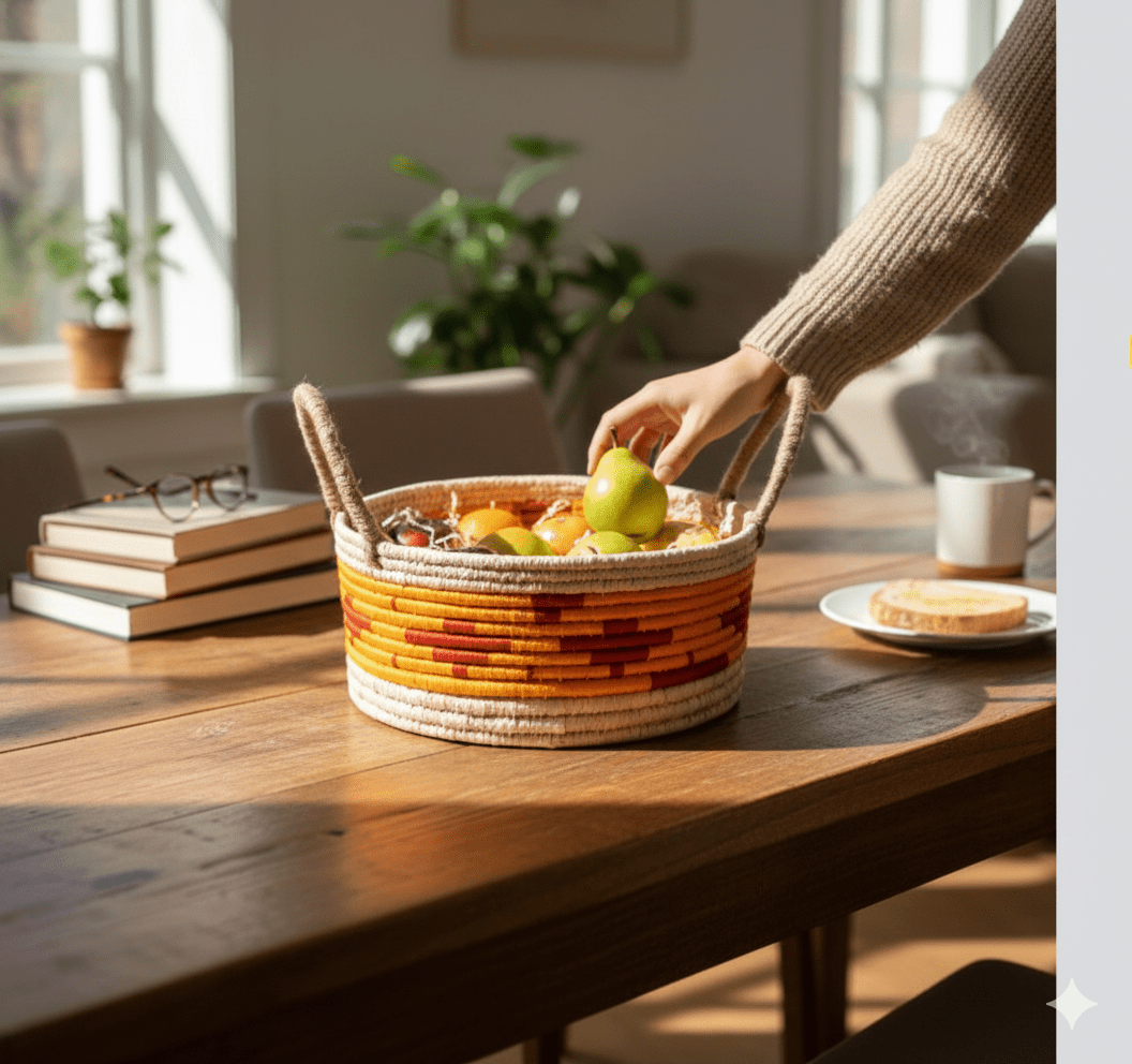 Sabai Grass Multi - purpose Basket with handle | Set of 2 – Baskets & Boxes on Brown Living™. SKU: C0_sab_00054S. Img 9.