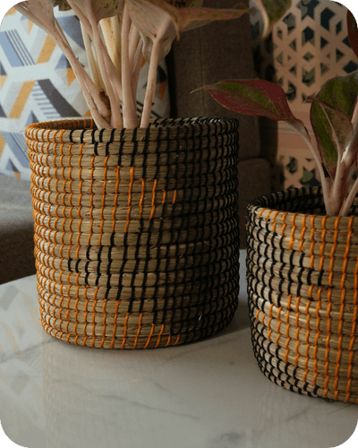 Sabai Grass Planters | Set of 2 – Baskets & Boxes on Brown Living™. SKU: C0_sab_00012. Img 6.