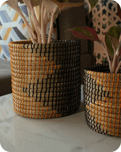 Sabai Grass Planters | Set of 2 – Baskets & Boxes on Brown Living™. SKU: C0_sab_00012. Img 6.