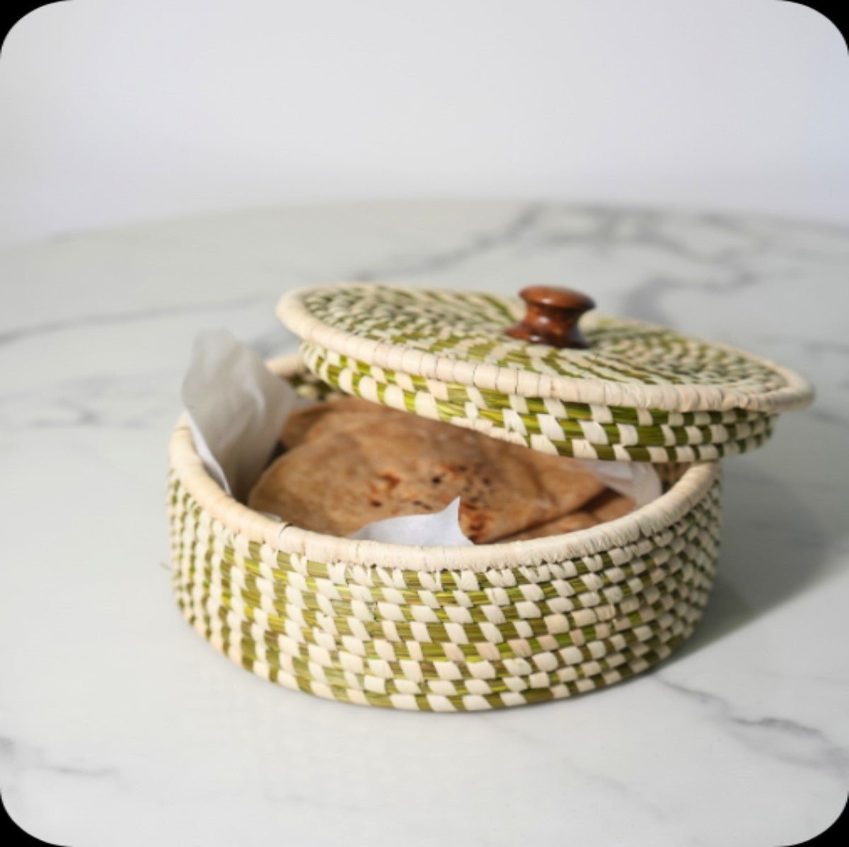 Sabai Grass Roti Box – Baskets & Boxes by Swadeh available on Brown Living™. Earthen Cradle . SKU: C0_sab_00013. Img 1.