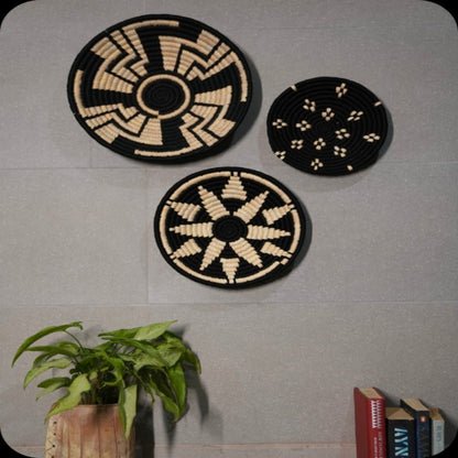 Sabai Grass Wall Plates | Set of 3 – Wall Decor by Swadeh available on Brown Living™. Dusk Horizon . SKU: C0_sab_00005. Img 3.