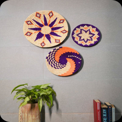 Sabai Grass Wall Plates | Set of 3 – Wall Decor on Brown Living™. SKU: C0_sab_00001. Img 14.